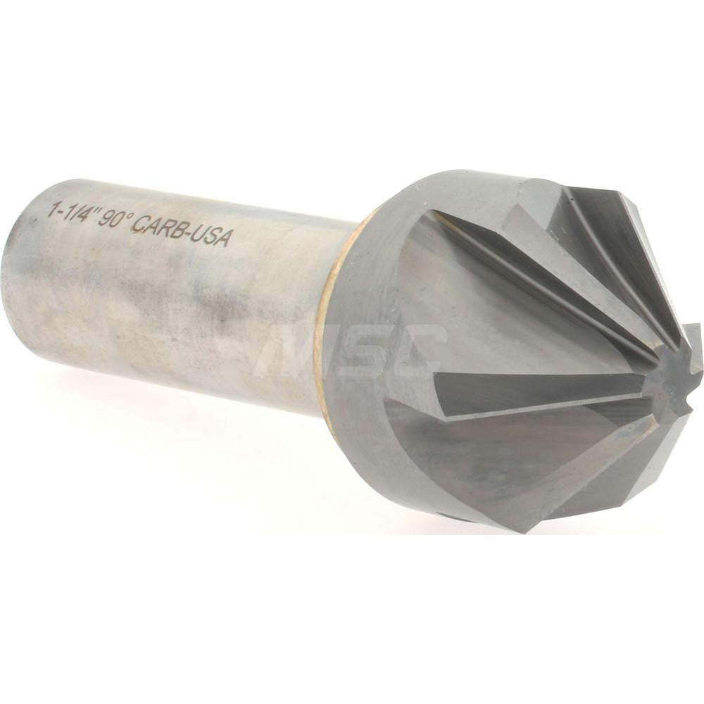 Hertel 336-011070 Countersink 1-1/4" Head Dia, 90.00 deg Included Angle, 6 Flute, Solid Carbide, Right Hand Cut