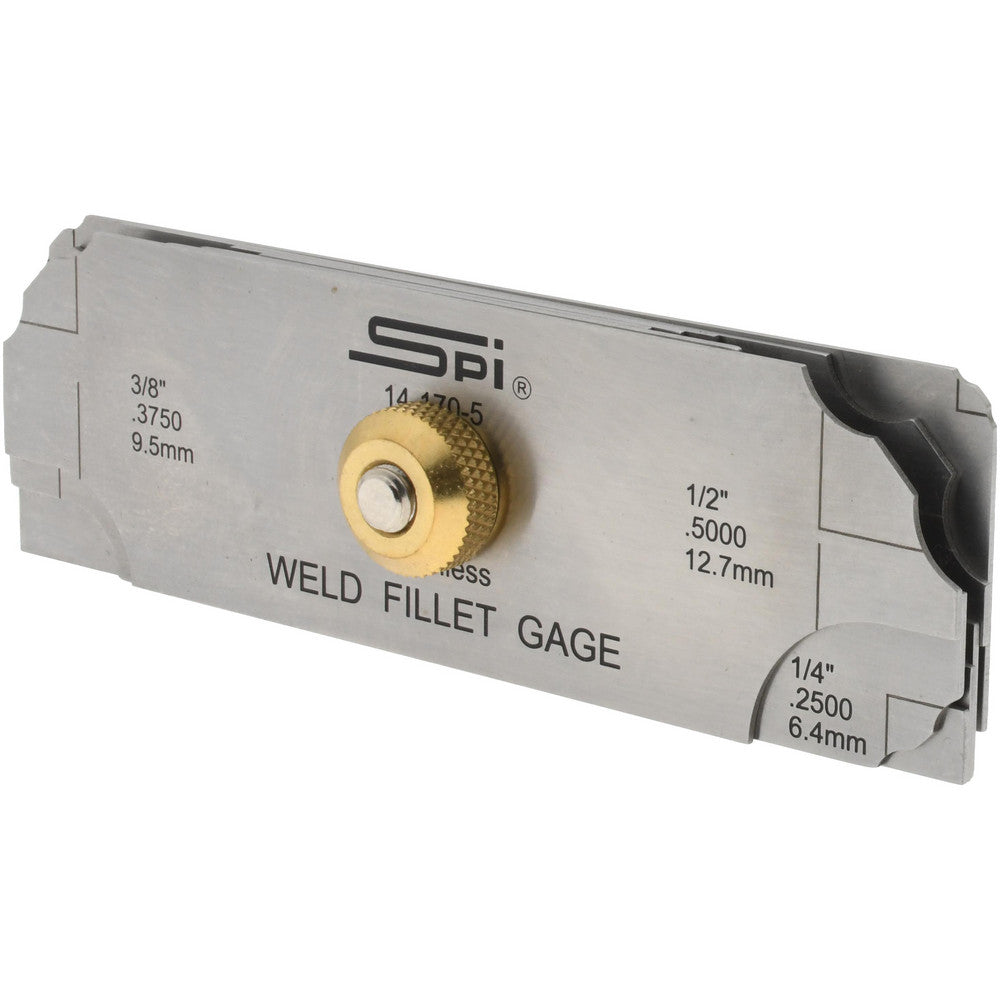 SPI 14-170-5 1/8 to 1 Inch 420 Stainless Steel Fillet Gage
