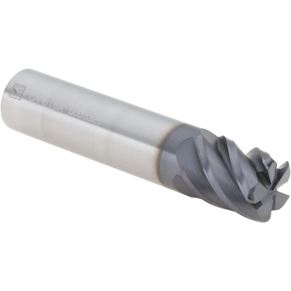 Seco 17007030 Corner Radius End Mill 1/2" Dia, 5/8" LOC, 0.0600" Radius, 5 Flute, Solid Carbide