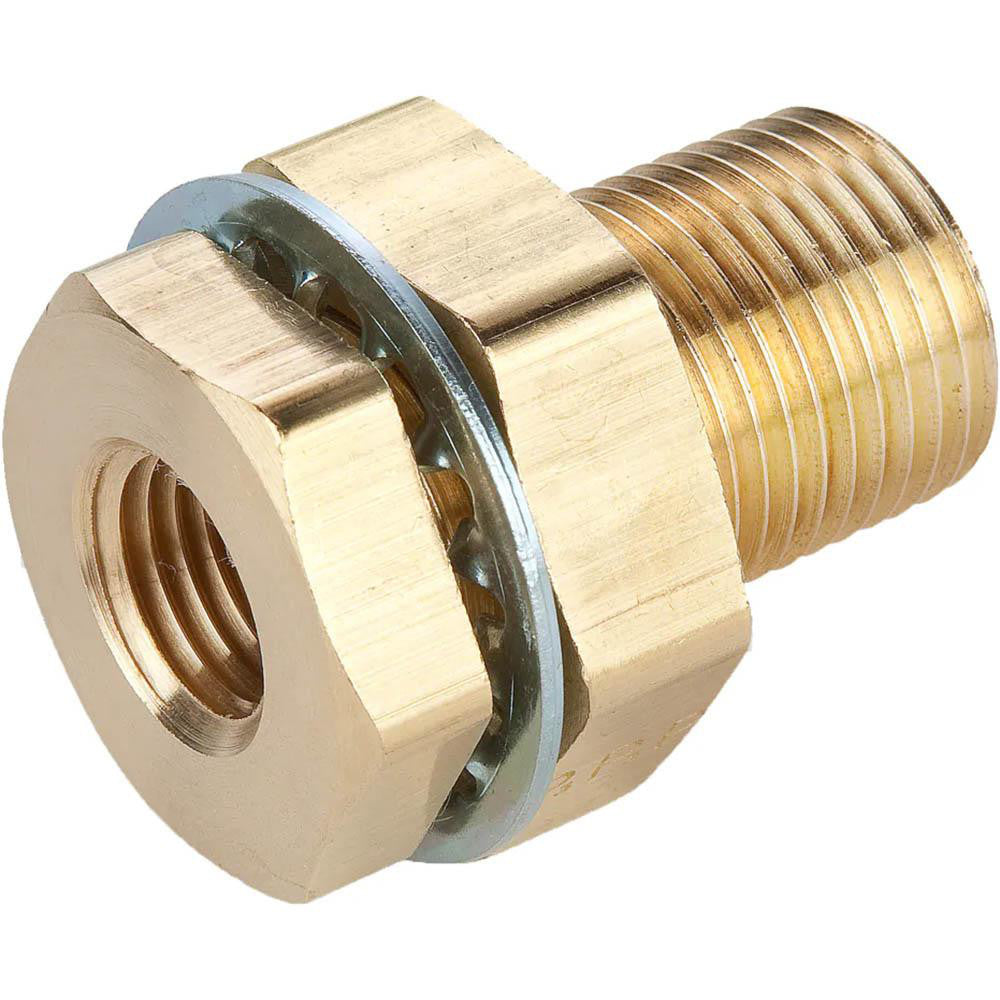 Parker 207ACBH-2 Industrial Pipe Anchor Coupling 1/8" Female Thread, 5/8-18 Male Thread, Male Straight Thread O-Ring x Female NPTF