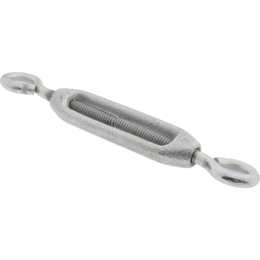 Chicago Hardware & Fixture 05137-8 74 Lb Load Limit, 1/4" Thread Dia, 2-1/4" Take Up, Malleable Iron Eye & Eye Turnbuckle