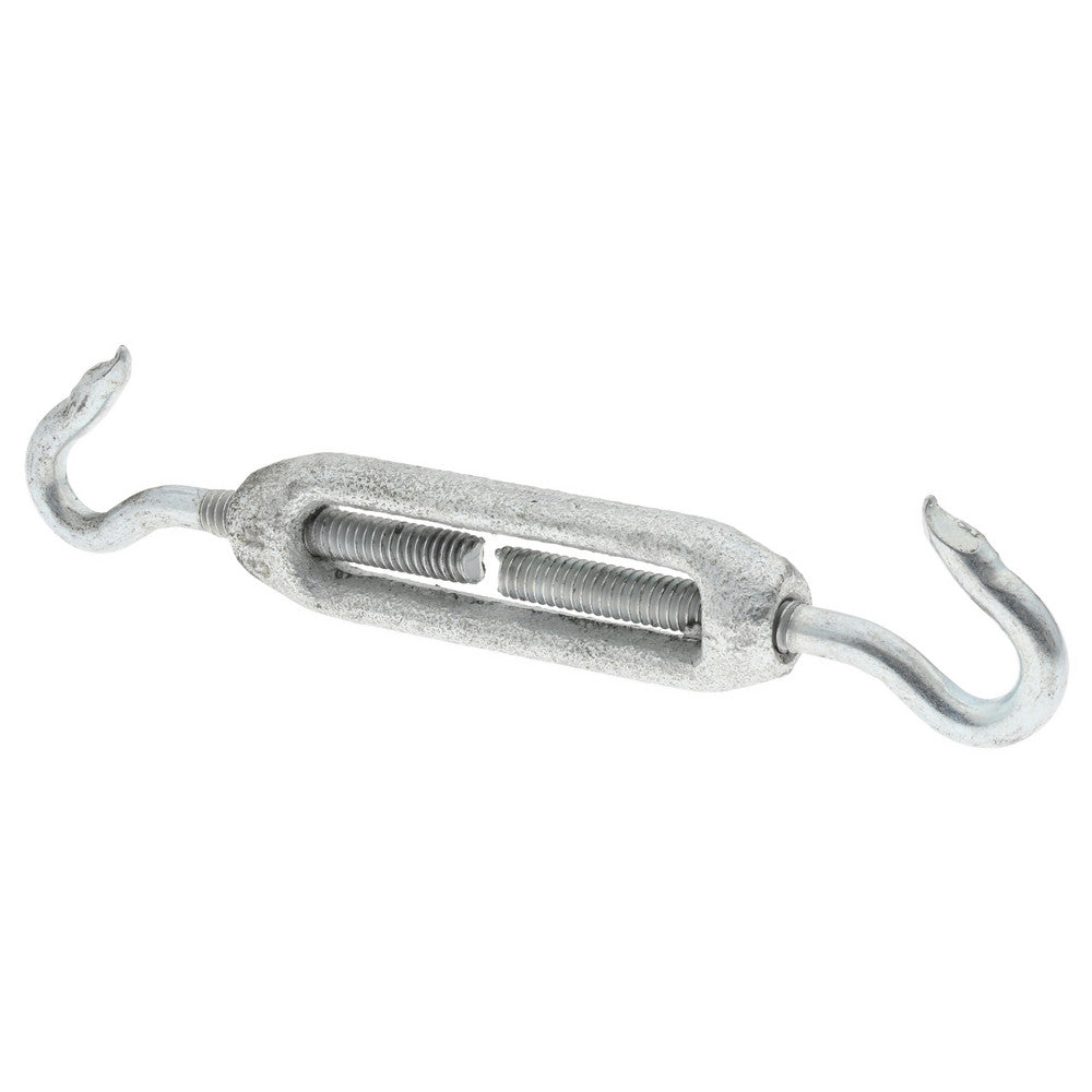 Chicago Hardware & Fixture 05337-2 74 Lb Load Limit, 1/4" Thread Dia, 2-1/4" Take Up, Malleable Iron Hook & Hook Turnbuckle
