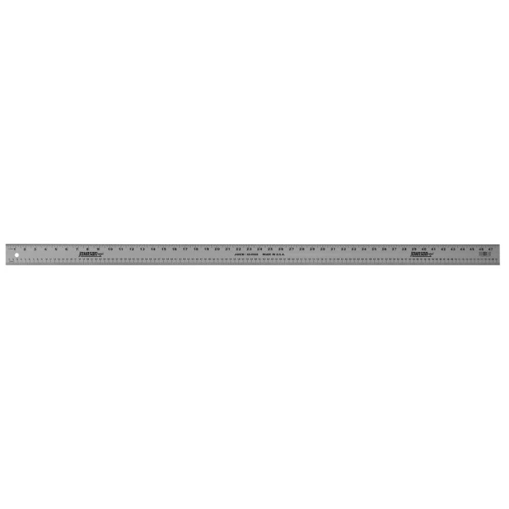 Johnson Level & Tool J48EM Steel Rule 48" OAL, English & Metric Graduation