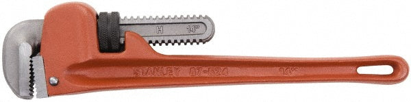 Stanley 87-624 Straight Pipe Wrench 14" OAL, Cast Iron