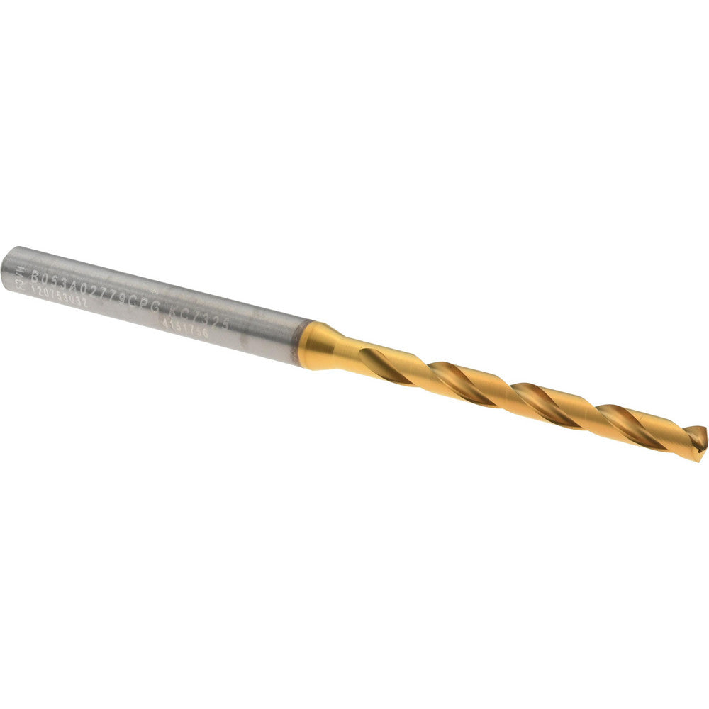 Kennametal 4151756 Taper Length Drill Bit Series B053A-CPG, 7/64" Dia, 140 ° Point, Solid Carbide