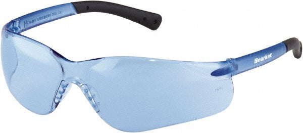 MCR Safety BK313 Safety Glasses Scratch-Resistant, Polycarbonate, Blue Lenses, Frameless