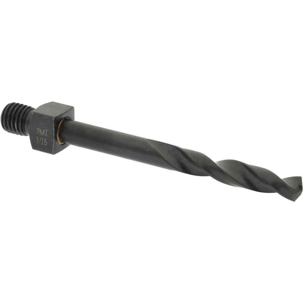 Hertel 953CO3/16LS-209 Threaded Shank Drill Bit 3/16" Dia, 135 ° Point, 1/4-28 Shank, Cobalt