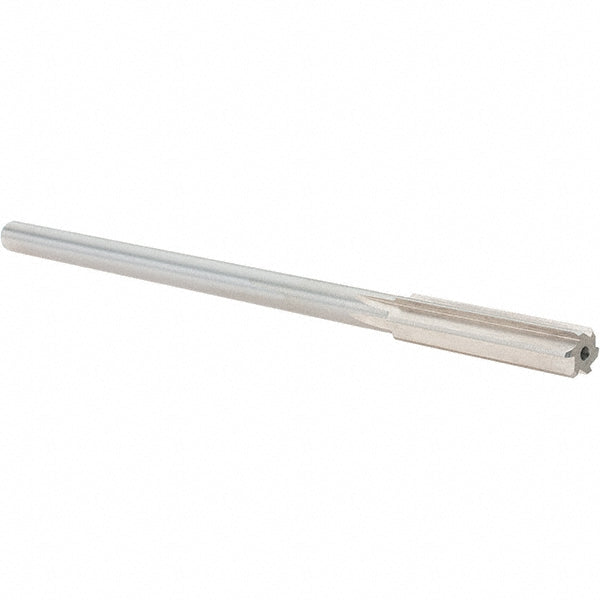 Alvord Polk 10734 Chucking Reamer 0.3930" Dia, 7" OAL, 1-3/4" Flute Length, Straight Flute, Straight-Cylindrical Shank, HSS