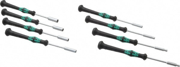 Wera 05345278001 Nut Driver Set 8 Pc, 2.5 to 6 mm, Solid Shaft, Ergonomic Handle