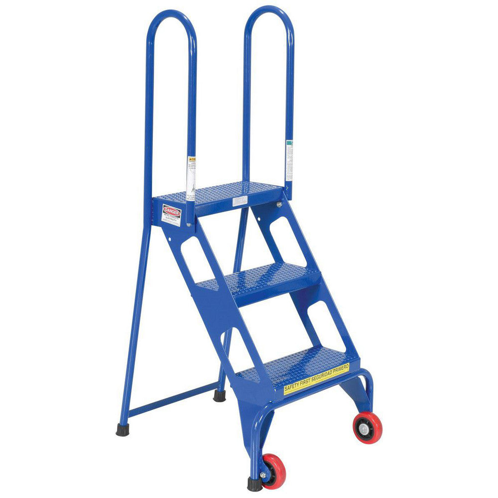 Vestil FLAD-3 Carbon Steel Rolling Ladder Type 1A, 3 Step