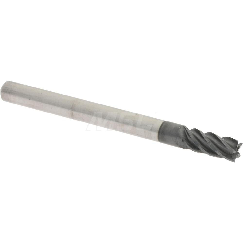 Accupro 95168252 Square End Mill 1/8" Dia, 1/4" LOC, 5 Flute, Solid Carbide