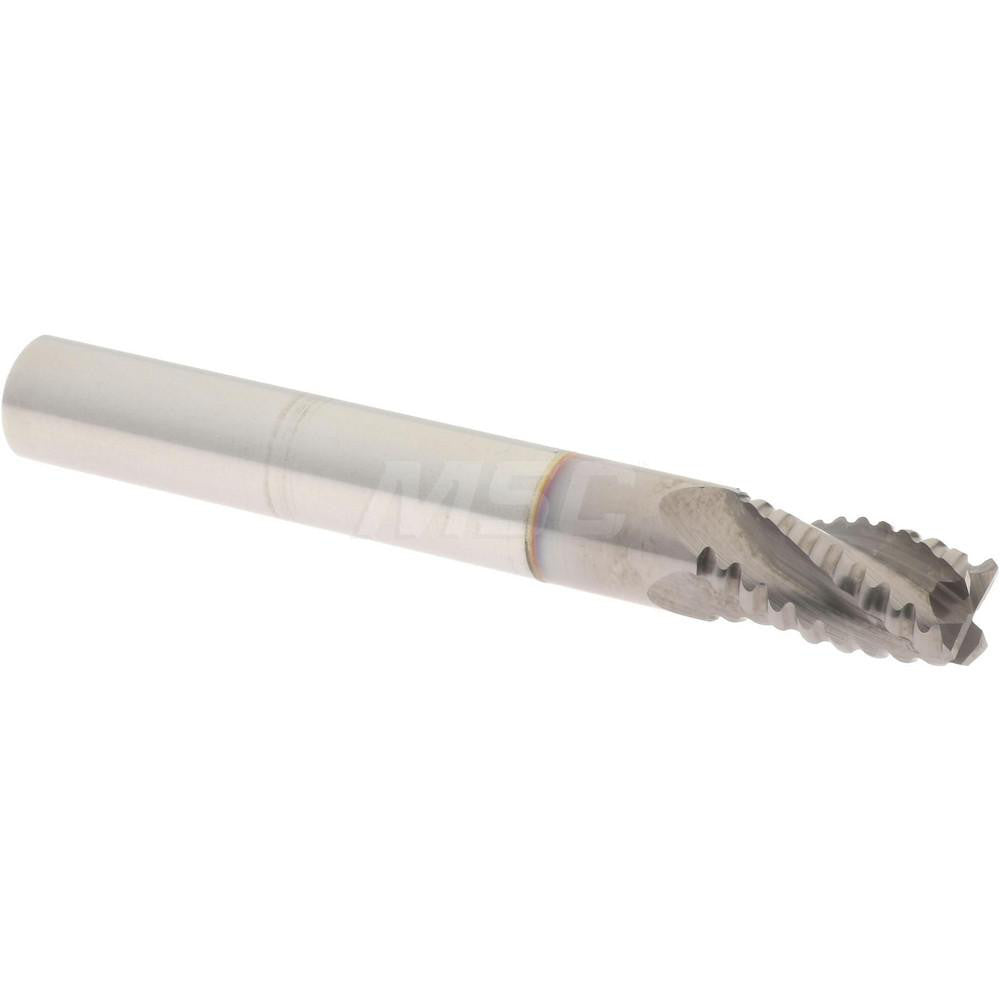 Accupro 2500068 Roughing End Mill 1/4" Dia, 4 Flutes, Single End, Solid Carbide