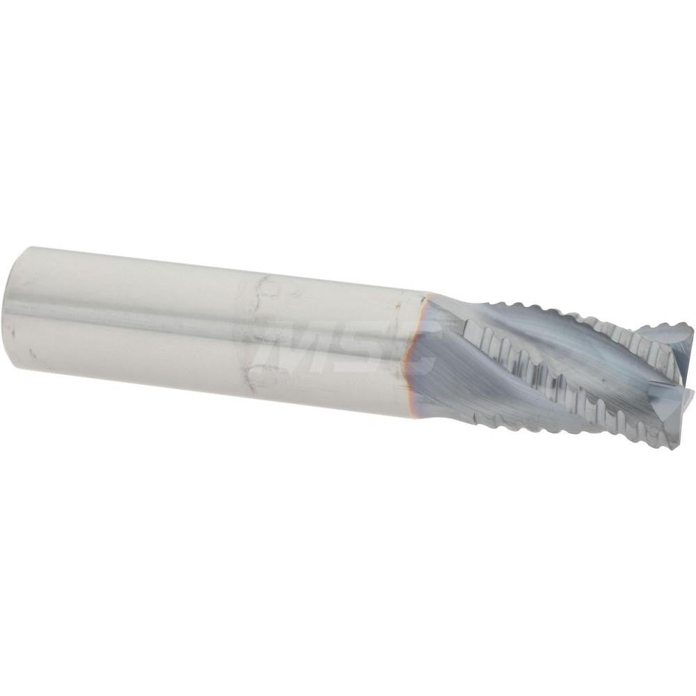 Accupro 2500156 Roughing End Mill 3/8" Dia, 4 Flutes, Single End, Solid Carbide