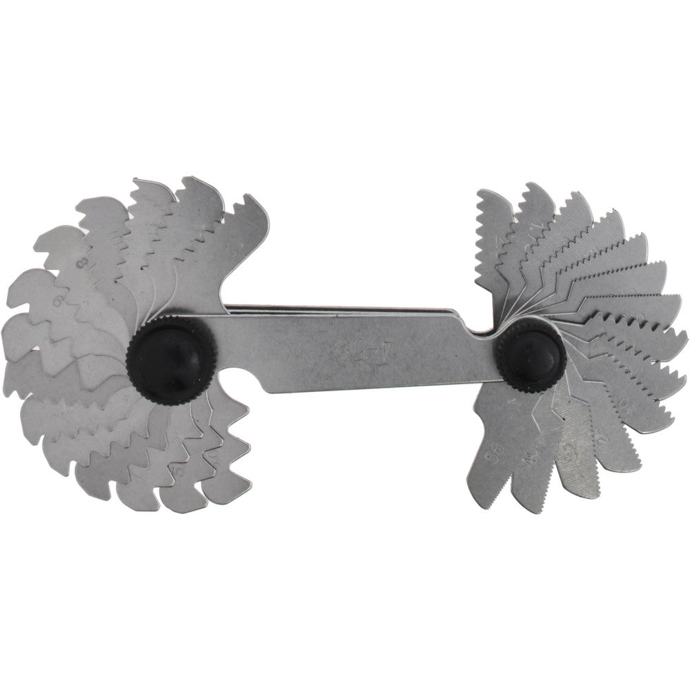 Value Collection 615-6331 28 Leaf, 0.5 to 6mm Pitch Range, 4 to 56 TPI Range, Screw Pitch Gage