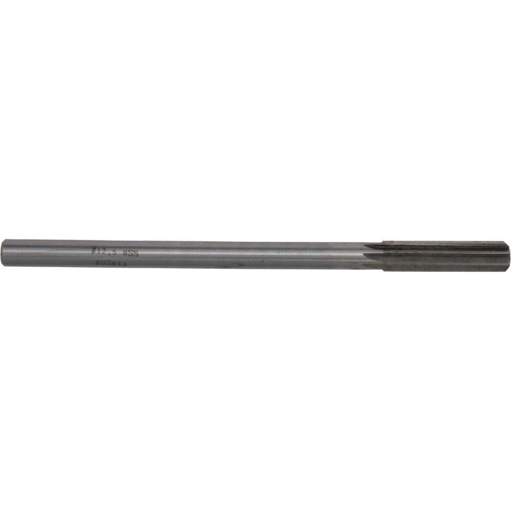 Value Collection SM0501250 Chucking Reamer 12.50 mm Dia, 8" OAL, 2" Flute Length, Straight Flute, Straight-Cylindrical Shank, HSS