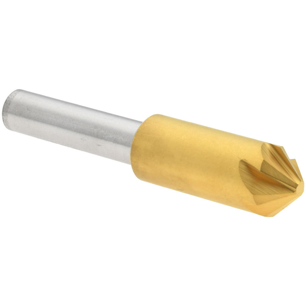 Melin Tool 18208 Countersink 3/8" Head Dia, 90.00 deg Included Angle, 6 Flute, Cobalt Steel, Right Hand Cut
