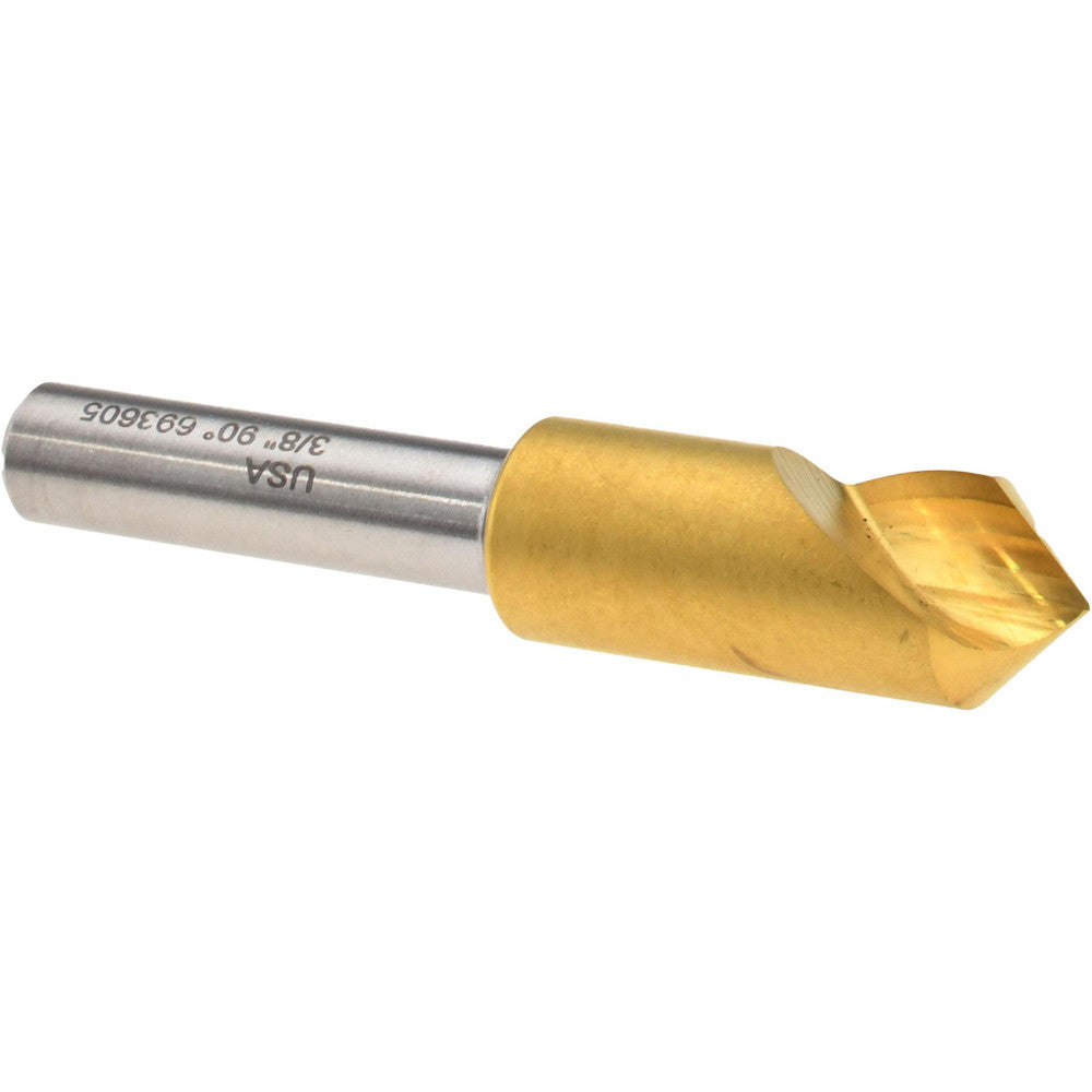 Melin Tool 18153 Countersink 3/8" Head Dia, 90.00 deg Included Angle, 1 Flute, Cobalt Steel, Right Hand Cut