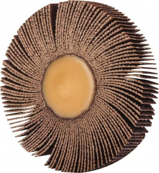 Merit Abrasives 08834131751 Mounted Flap Wheel 3" Dia, 1/2" Face Width, 80 Grit, Ceramic Alumina