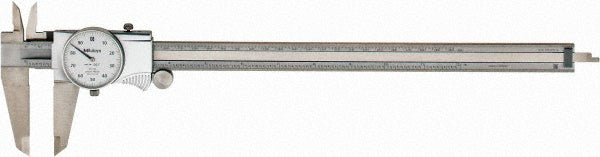 Mitutoyo 505-746 Dial Caliper 12", 0.001000" Graduation, 0.1" per Revolution, 0.0020" Accuracy, Stainless Steel Jaws