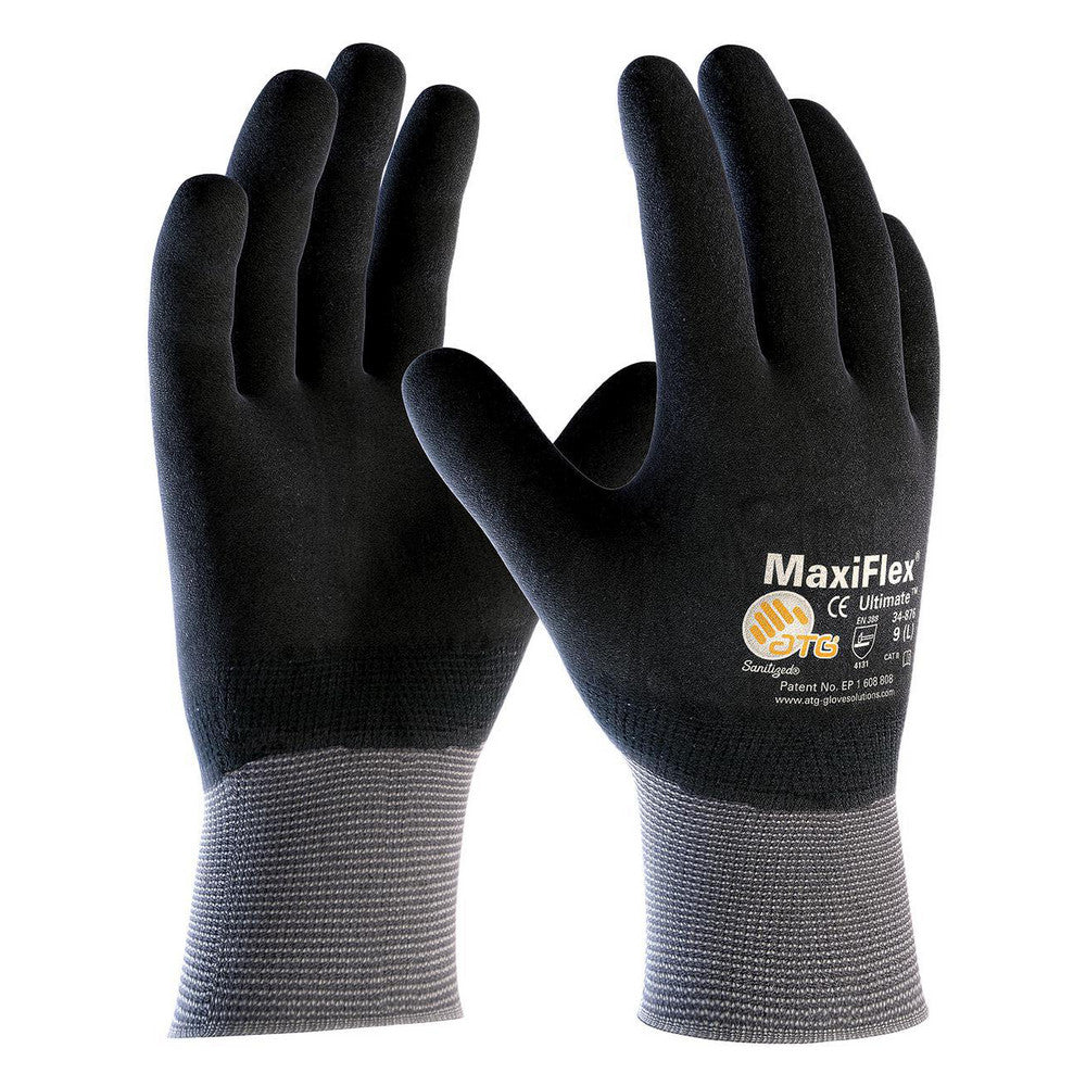 ATG 34-876/XXL Work Gloves ATG 34-876, Size 2X-Large, Micro-Foam Nitrile-Coated Nylon & Elastane, General Purpose
