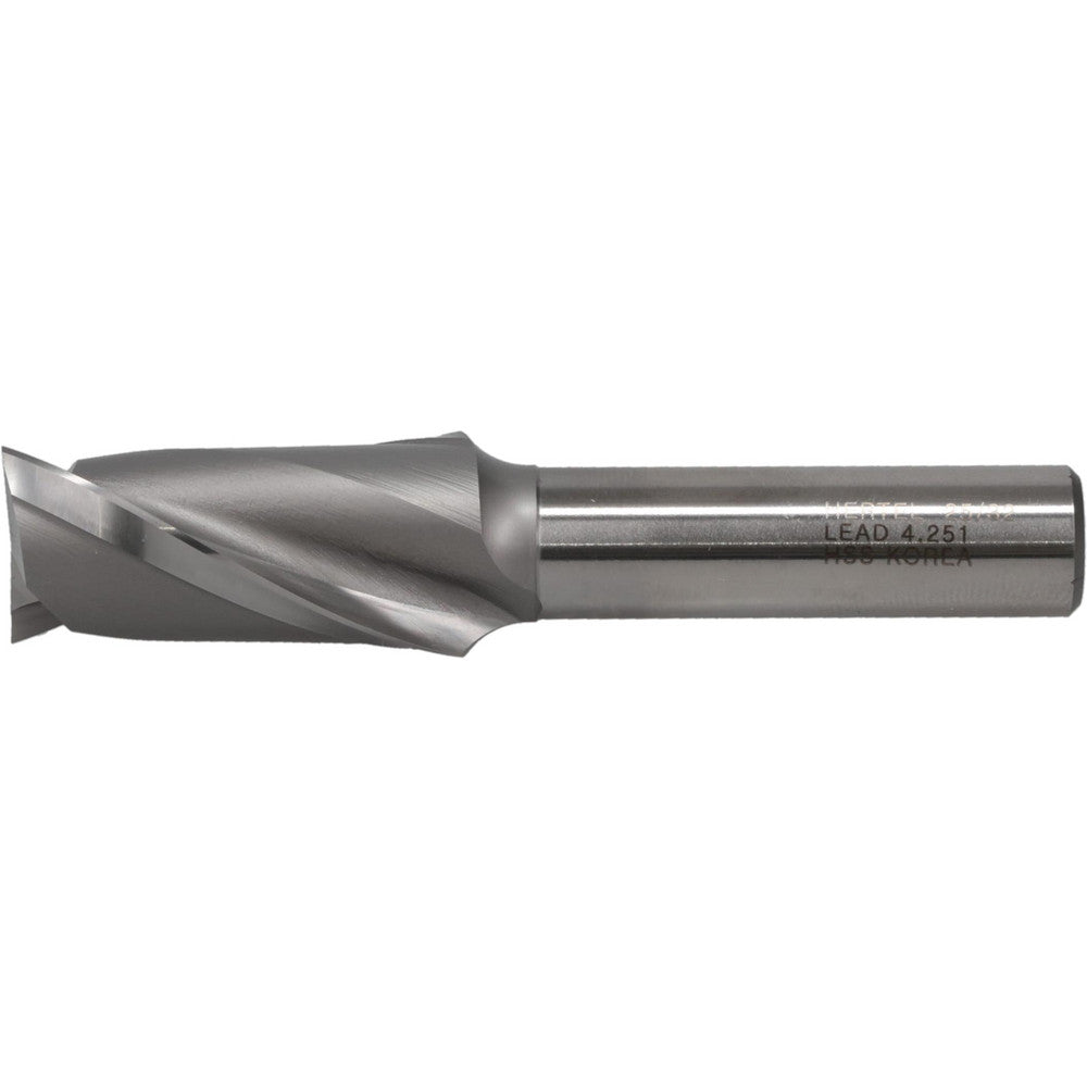 Hertel GG03005019 Square End Mill 25/32'' Dia, 1-1/2'' LOC, 1/2'' Shank Dia, 3-1/2'' OAL, 2 Flutes, High Speed Steel