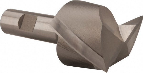 Hertel GG99914128 Square End Mill 2'' Dia, 1-5/8'' LOC, 3/4'' Shank Dia, 3-7/8'' OAL, 2 Flutes, High Speed Steel