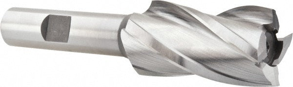 Hertel GG031956 Square End Mill 7/8'' Dia, 1-5/8'' LOC, 1/2'' Shank Dia, 3-5/8'' OAL, 4 Flutes, High Speed Steel