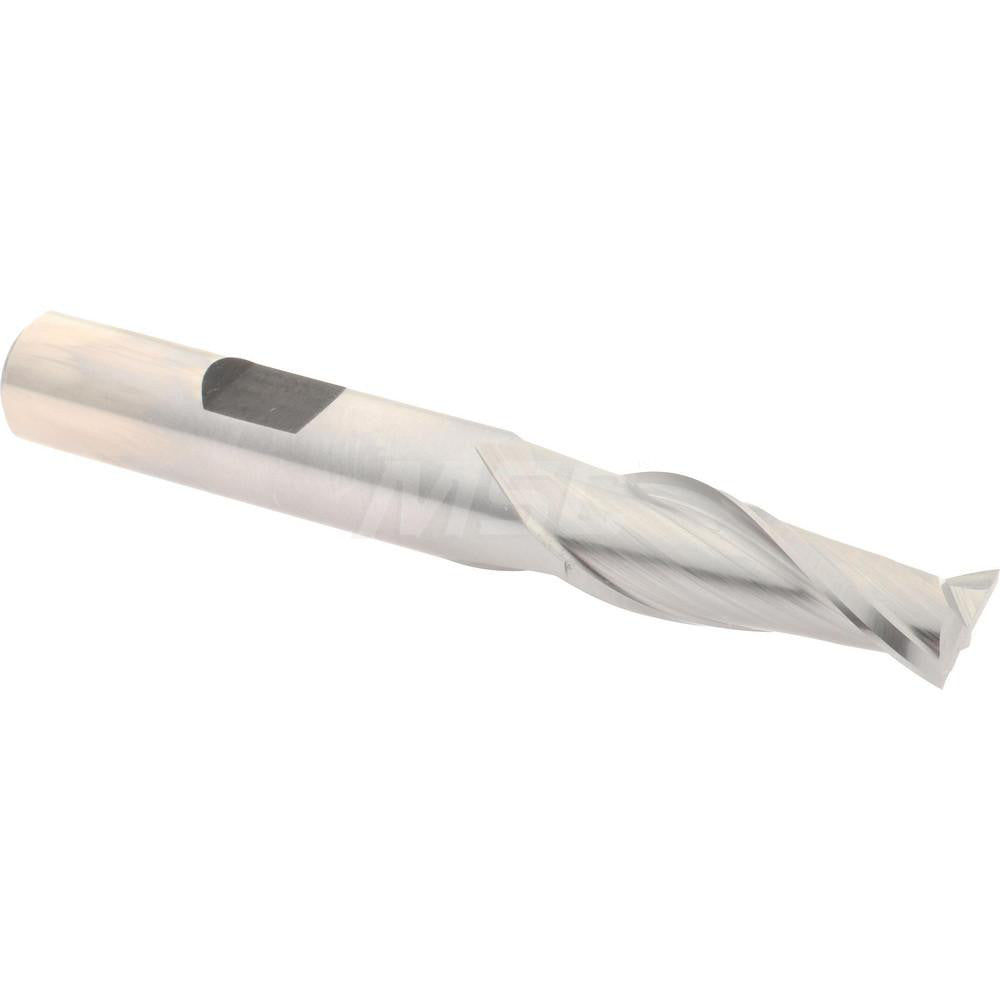 Hertel GG99914155 Square End Mill 3/8'' Dia, 1'' LOC, 3/8'' Shank Dia, 2-3/4'' OAL, 2 Flutes, High Speed Steel