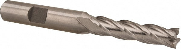 Hertel GG040020 Square End Mill 5/16'' Dia, 1-3/8'' LOC, 3/8'' Shank Dia, 3-1/8'' OAL, 4 Flutes, High Speed Steel