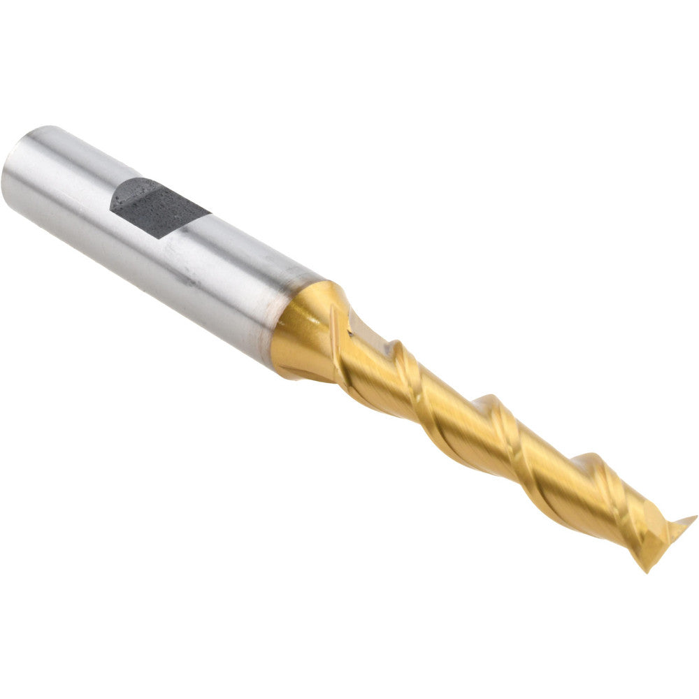 Hertel GH99914219 Square End Mill 1/4'' Dia, 1-1/4'' LOC, 3/8'' Shank Dia, 3-1/8'' OAL, 2 Flutes, High Speed Steel