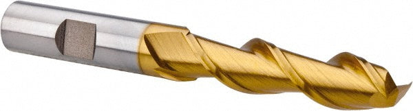 Hertel GH071032 Square End Mill 1/2'' Dia, 2'' LOC, 1/2'' Shank Dia, 4'' OAL, 2 Flutes, High Speed Steel