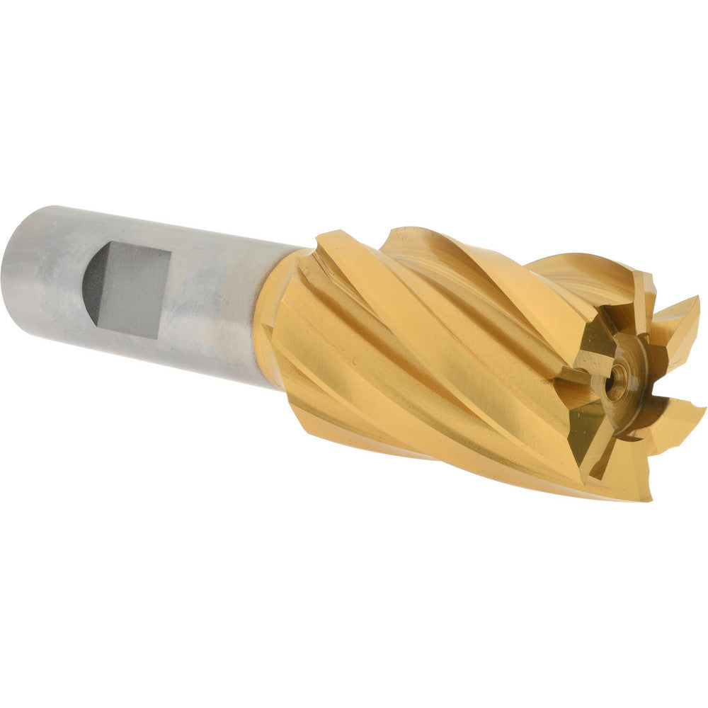 Hertel GH03210819 Square End Mill 1-1/8'' Dia, 1-3/4'' LOC, 3/4'' Shank Dia, 4'' OAL, 6 Flutes, High Speed Steel