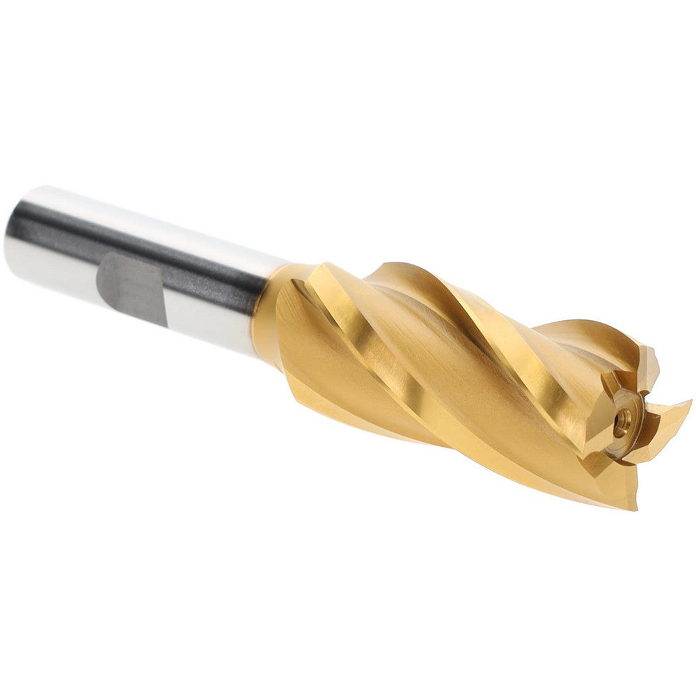 Hertel GH99914222 Square End Mill 13/16" Dia, 4 Flutes, 1-3/4" LOC, High Speed Steel, 30 ° Helix