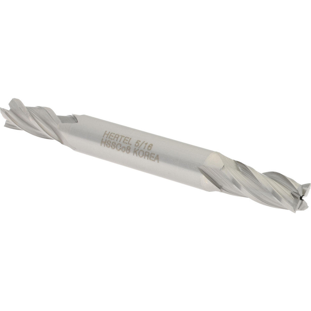 Hertel E2051020 Square End Mill 5/16'' Dia, 3/4'' LOC, 3/8'' Shank Dia, 3-1/2'' OAL, 4 Flutes, Cobalt