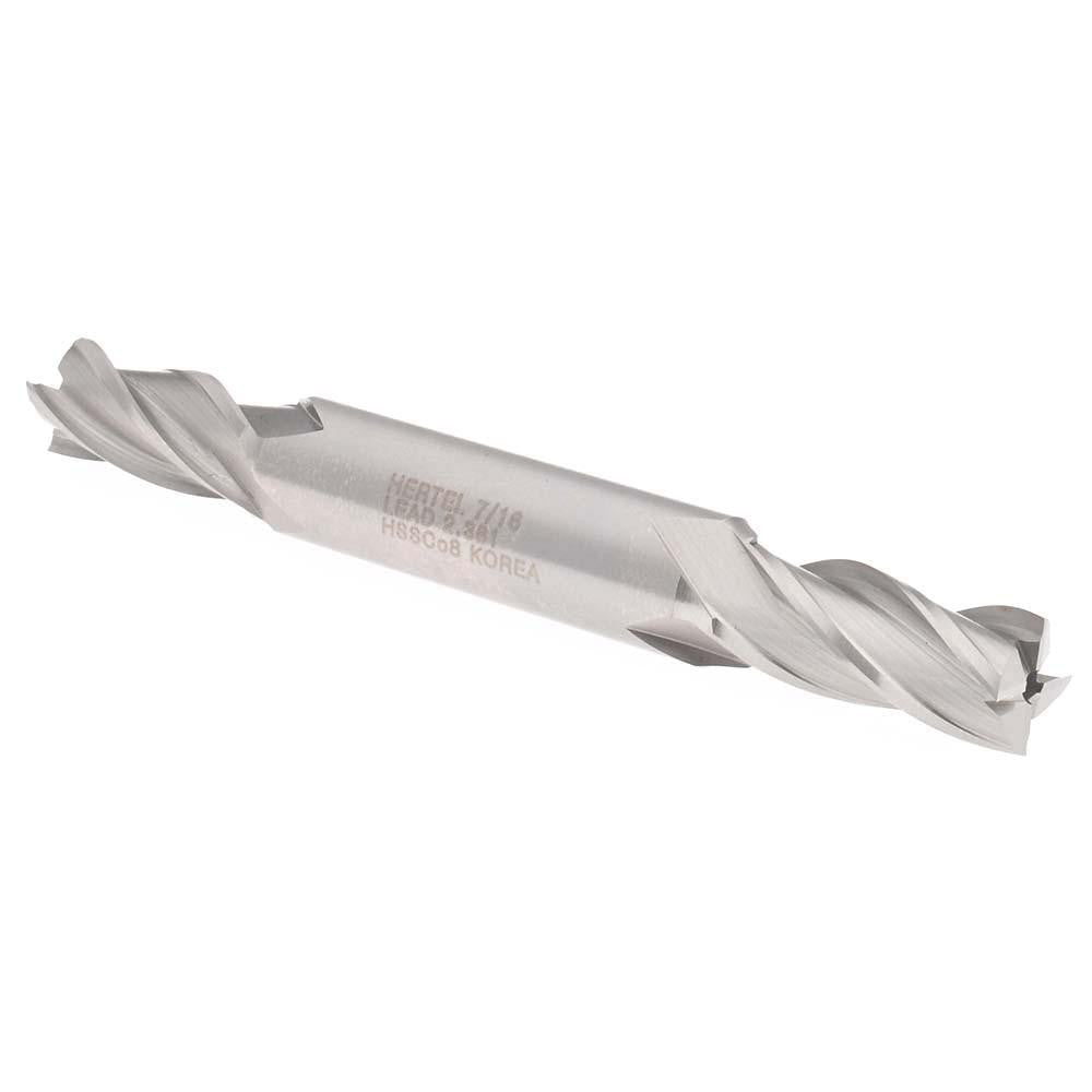 Hertel E2051028 Square End Mill 7/16" Dia, 1" LOC, 4 Flutes, Cobalt