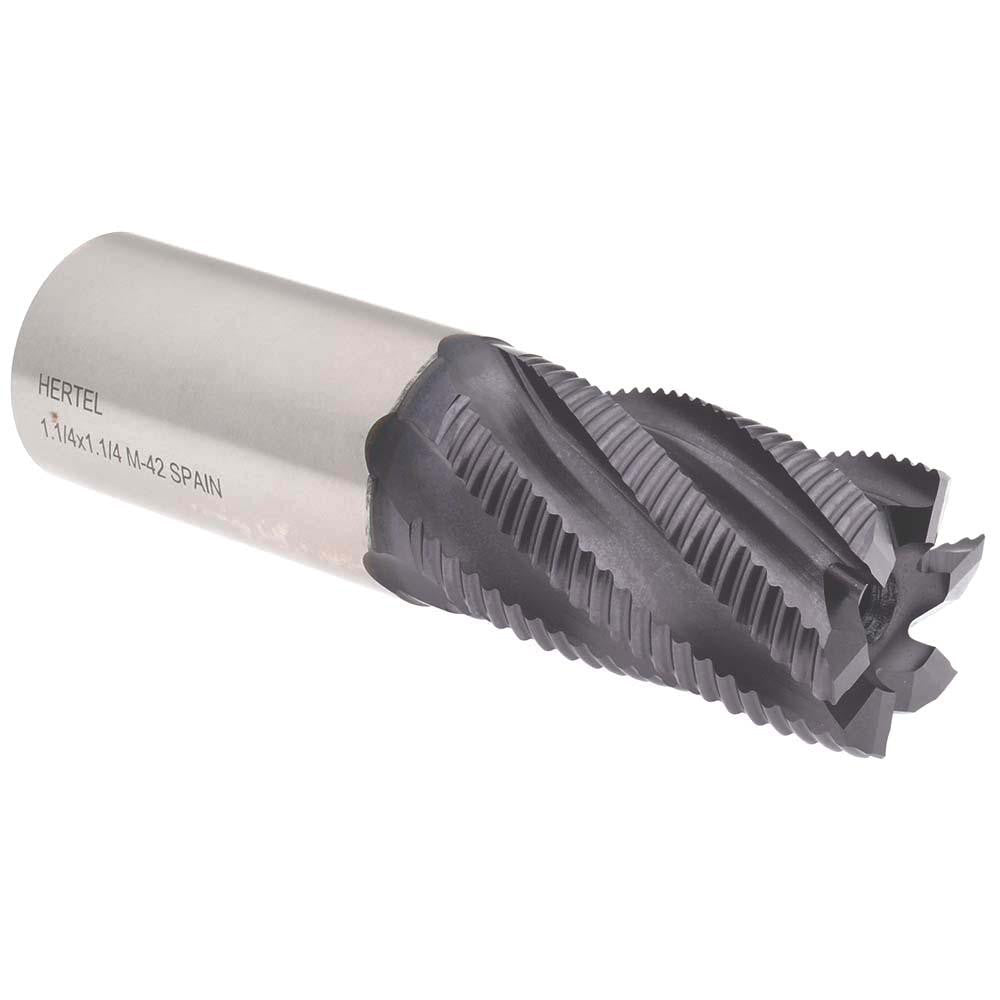Hertel 84512813 Roughing End Mill 1-1/4" Dia, 6 Flute, Fine Pitch, Single End, Cobalt