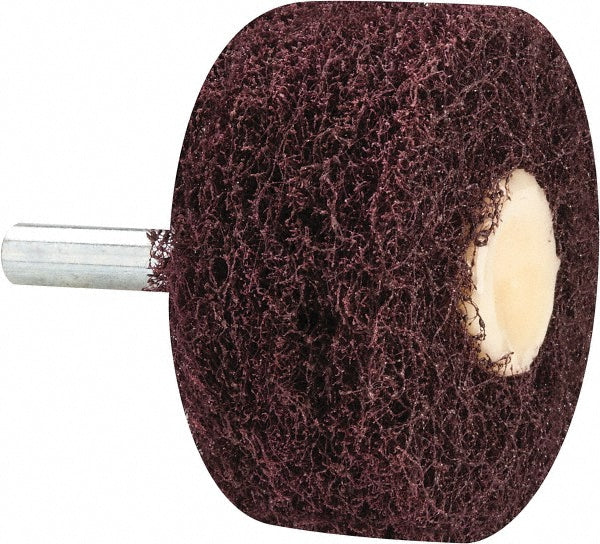 Merit Abrasives 08834131942 Mounted Scrubber Buffing Wheel 2" Dia, 1/4" Shank Dia