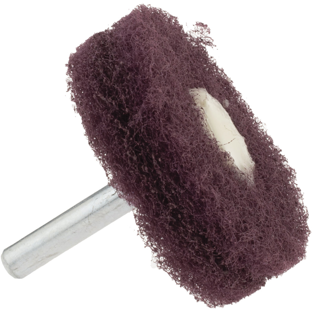 Merit Abrasives 66254420817 Mounted Scrubber Buffing Wheel 2" Dia, 1/4" Shank Dia