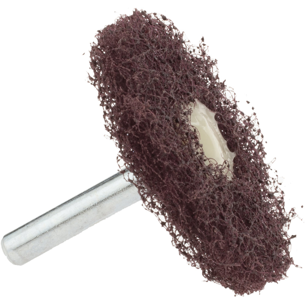 Merit Abrasives 66254420825 Mounted Scrubber Buffing Wheel 2" Dia, 1/4" Shank Dia