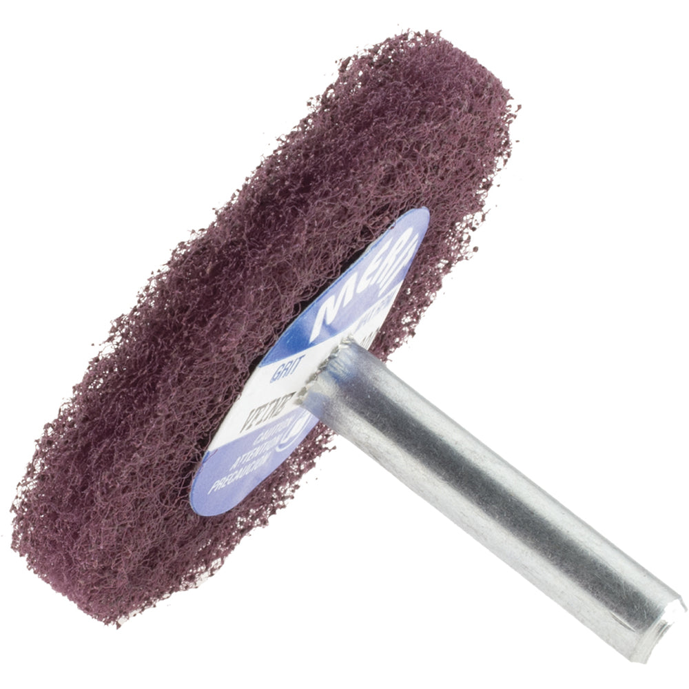 Merit Abrasives 66623385862 Mounted Scrubber Buffing Wheel 2" Dia, 1/4" Shank Dia