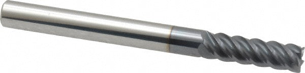 Kyocera SGS Precision Tools 32611 Corner Radius End Mill 3/16" Dia, 5/8" LOC, 0.01" Radius, 5 Flutes, Solid Carbide