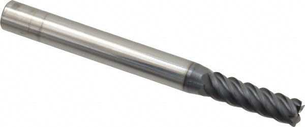 Kyocera SGS Precision Tools 32613 Corner Radius End Mill 0.2188" Dia, 3/4" LOC, 0.015" Radius, 5 Flutes, Solid Carbide
