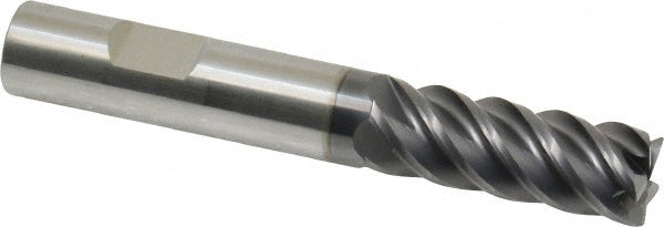 Kyocera SGS Precision Tools 32628 Corner Radius End Mill 3/8" Dia, 1" LOC, 0.015" Radius, 5 Flutes, Solid Carbide