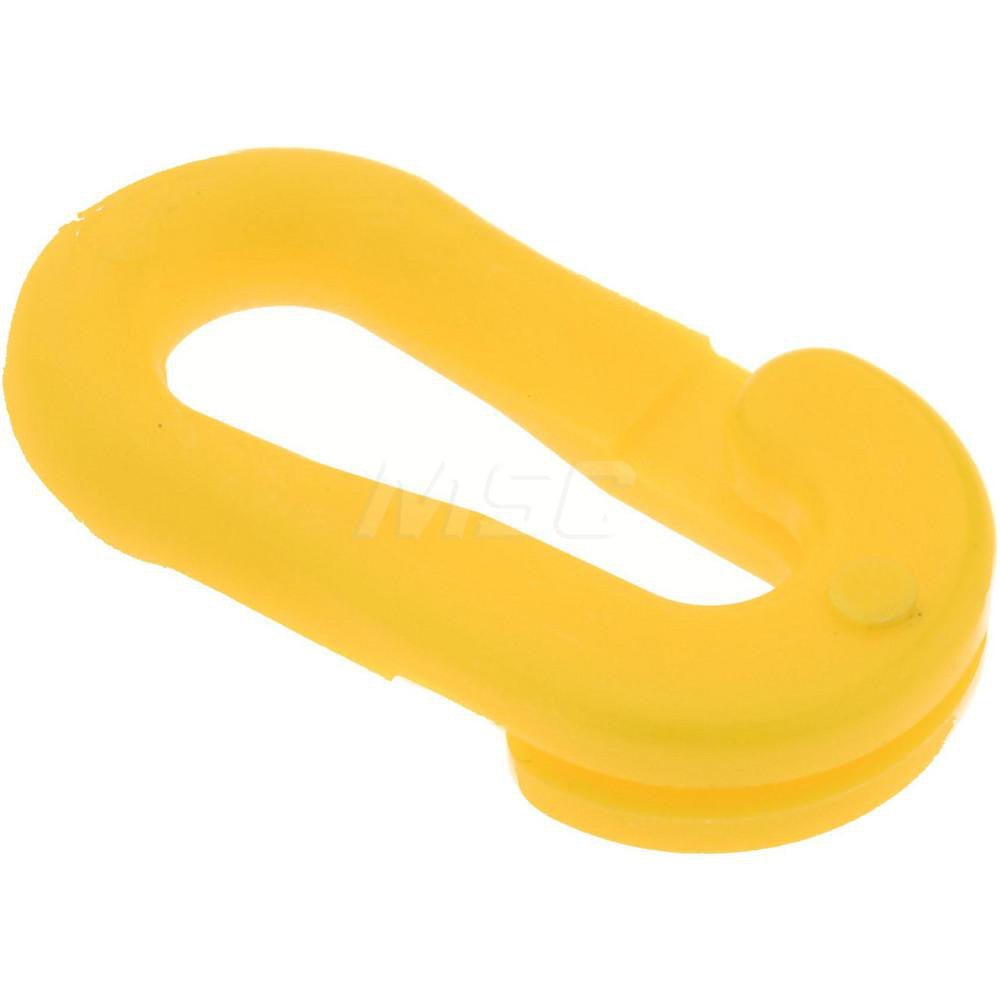 PRO-SAFE CLINK-YLW-25A Pedestrian Barrier Connecting C-Link Plastic, Yellow, Use with Plastic Chain