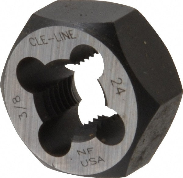 Cle-Line C65607 Hex Rethreading Die 3/8-24, Right Hand, Carbon Steel