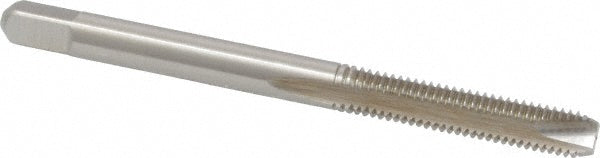 Kennametal 4130400 Spiral Point Tap #10-32 UNF, 2 Flutes, Bottoming Chamfer, 3B Class of Fit, HSS, Bright/Uncoated Coated