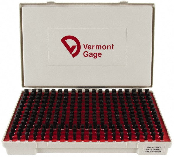 Vermont Gage 901100500 Class ZZ Plug Gage Set 0.251 to 0.5" Range, 250 Pc