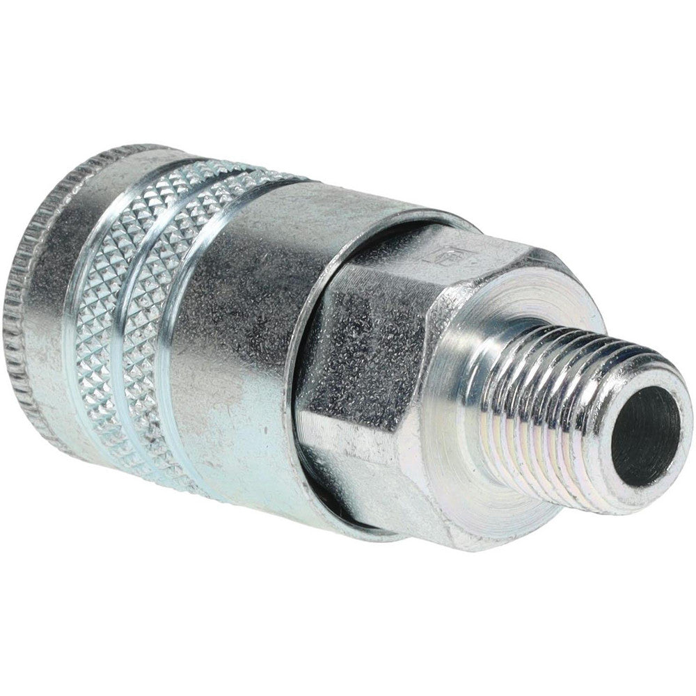 Parker 24C Pneumatic Hose Coupling 1/4-18, 3/8" Body Dia, Industrial Interchange