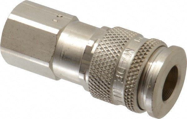 Parker 25KAIN17MPN Pneumatic Hose Coupling 3/8-18" Thread, 1/4" Body Dia, High Flow Interchange