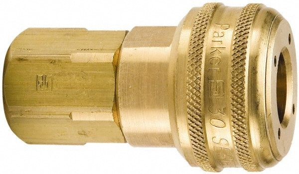 Parker B33 Pneumatic Hose Coupling 1/4-18" Thread, 1/4" Body Dia, Industrial Interchange